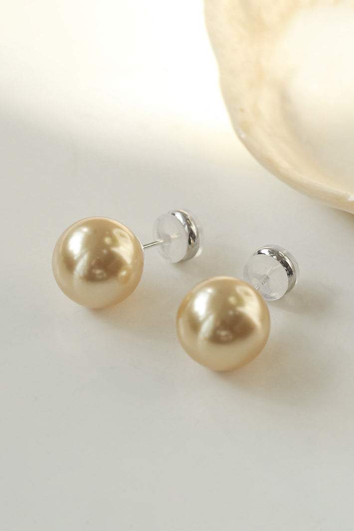Pearl Decor Stud Earrings - 6 Colors Available - liwisi