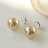 Pearl Decor Stud Earrings - 6 Colors Available - liwisi