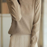 Half Turtleneck Jacquard Sweater Knit Base - liwisi