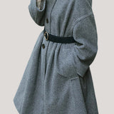 Casual Warm Loose A-Line Wool Blend Coat