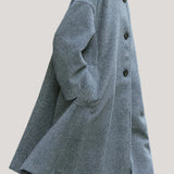 Casual Warm Loose A-Line Wool Blend Coat