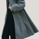 Casual Warm Loose A-Line Wool Blend Coat