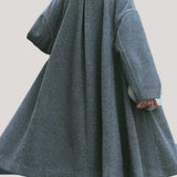 Casual Warm Loose A-Line Wool Blend Coat