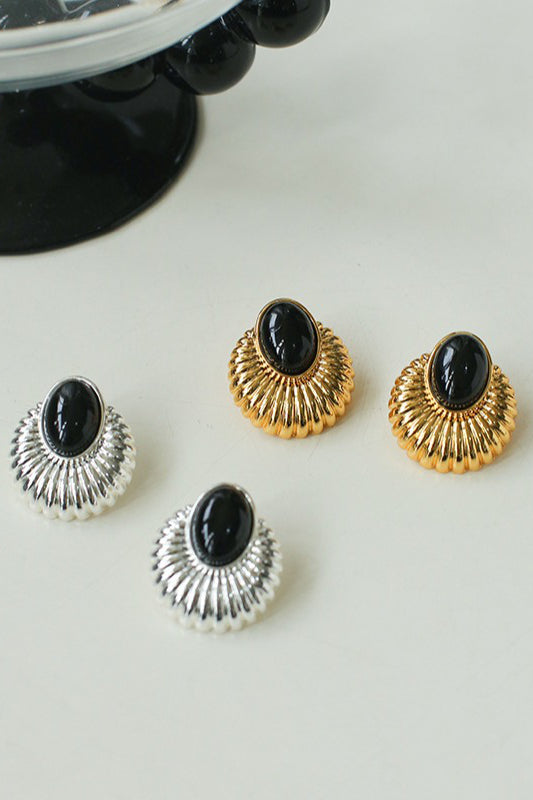 Vintage Black Onyx Earrings - liwisi