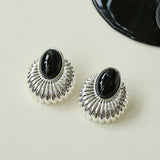 Vintage Black Onyx Earrings - liwisi