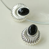 Vintage Black Onyx Earrings - liwisi