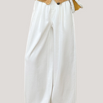 Casual High-Waist Draped Wide-Leg Denim Pants - liwisi