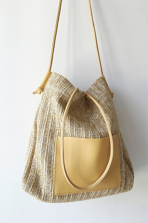 Vacation Style Straw Shoulder Bag - liwisi