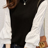 Minimalist Knit Patchwork Shirt - liwisi
