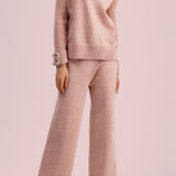 Loose half turtleneck sweater two-piece set - liwisi
