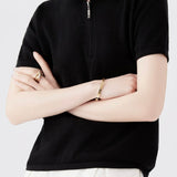 Simple Design Half Zip Knit Top - 4 Colors Available - liwisi