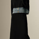 Fake two-piece spliced hoodie and long skirt two-piece set - liwisi