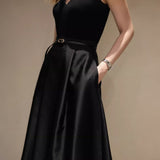 Waist-Cinching Flared A-Line Skirt - liwisi