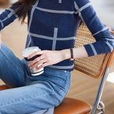 Irregular striped knitted shirt - liwisi