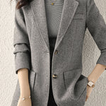 ダイヤゴナルストライプテーラードジャケット 裏地付 2色入 - liwisi