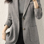 ダイヤゴナルストライプテーラードジャケット 裏地付 2色入 - liwisi