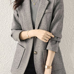 ダイヤゴナルストライプテーラードジャケット 裏地付 2色入 - liwisi