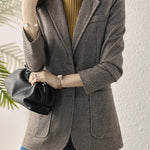 ダイヤゴナルストライプテーラードジャケット 裏地付 2色入 - liwisi