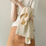 ボトルネック半袖ベーシックニットトップス 11色入 - liwisi