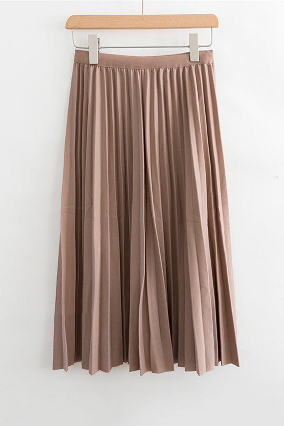 ベーシックストレッチプリーツスカート 8色入 - liwisi