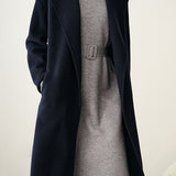 サイドスリットバックルベルテッドシフトワンピース 2色入 - liwisi