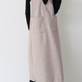 プランジングネックロングシフトジャンパースカート 6色入 - liwisi