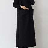 プランジングネックロングシフトジャンパースカート 6色入 - liwisi