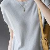 バックボタンフレンチスリーブニット 4色入 - liwisi