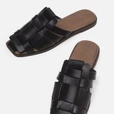 編み模様レザースリッパサンダル 3色入 - liwisi