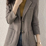 ダイヤゴナルストライプテーラードジャケット 裏地付 2色入 - liwisi