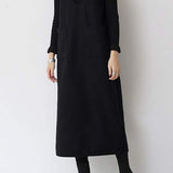 プランジングネックロングシフトジャンパースカート 6色入 - liwisi