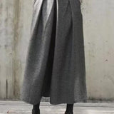 ハイウエストタックインロングワイドパンツ 4色入 - liwisi