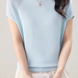 Chic versatile short sleeve knit top
