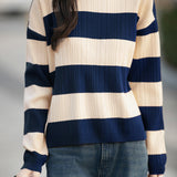 Casual Versatile Striped Knit Top