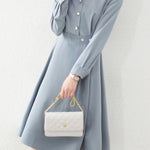 Fashionable Waist-Slimming Shirt Dress - liwisi