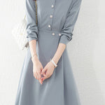 Fashionable Waist-Slimming Shirt Dress - liwisi