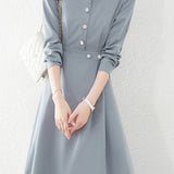 Fashionable Waist-Slimming Shirt Dress - liwisi