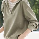 Casual Office Versatile Fake Two-Piece Sweatshirt - liwisi