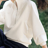 Stand Collar Oversized Sweatshirt