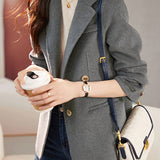Casual Office Wool-Blend Blazer