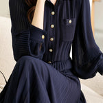 Elegant Temperament Pleated Dress - liwisi