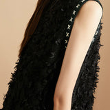 Exquisite and Elegant Tassel Sleeveless Vest Dress - liwisi