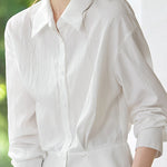 Early Autumn French-Temperament Fitted-Waist Long-Sleeve Shirt - liwisi