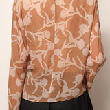 Casual Office V-Neck Printed Shirt
