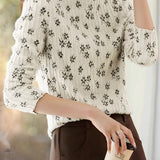 Contrast Color Jacquard Textured Knit Top