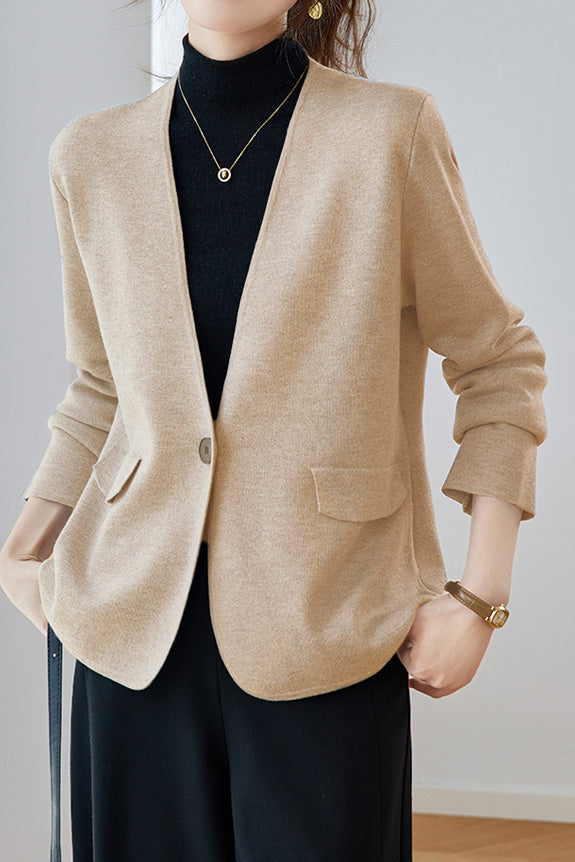 Elegant Loose Knit Jacket - liwisi
