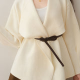 Fashion Casual Notch Lapel Sweater Coat