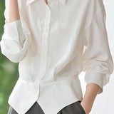 Early Autumn French-Temperament Fitted-Waist Long-Sleeve Shirt - liwisi