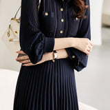 Elegant Temperament Pleated Dress - liwisi