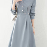 Fashionable Waist-Slimming Shirt Dress - liwisi